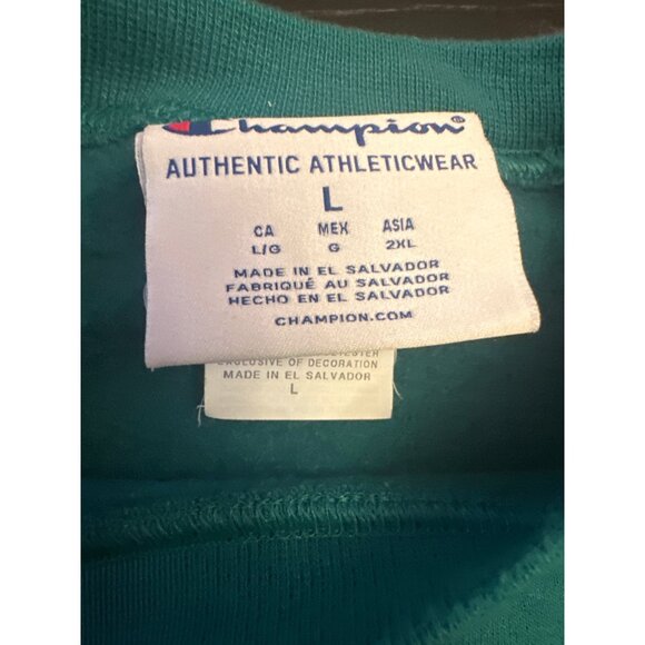 Champion LHBC Lost Hollow Beer Co.Graphic Sweatshirt L Green Cotton Blend - Picture 4 of 7